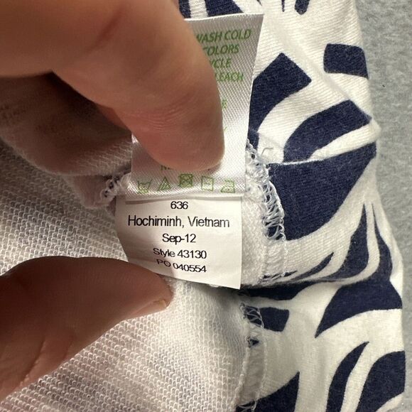 Lilly Pulitzer Dress Women S Blue Geometric‎ Stretch Leaf Tropical Preppy Spring - Picture 6 of 7